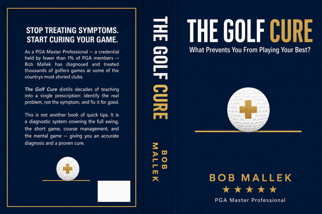 The Golf Cure book cover by Bob Mallek, PGA